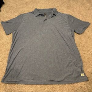 Vuori Heathered Blue Polo Shirt